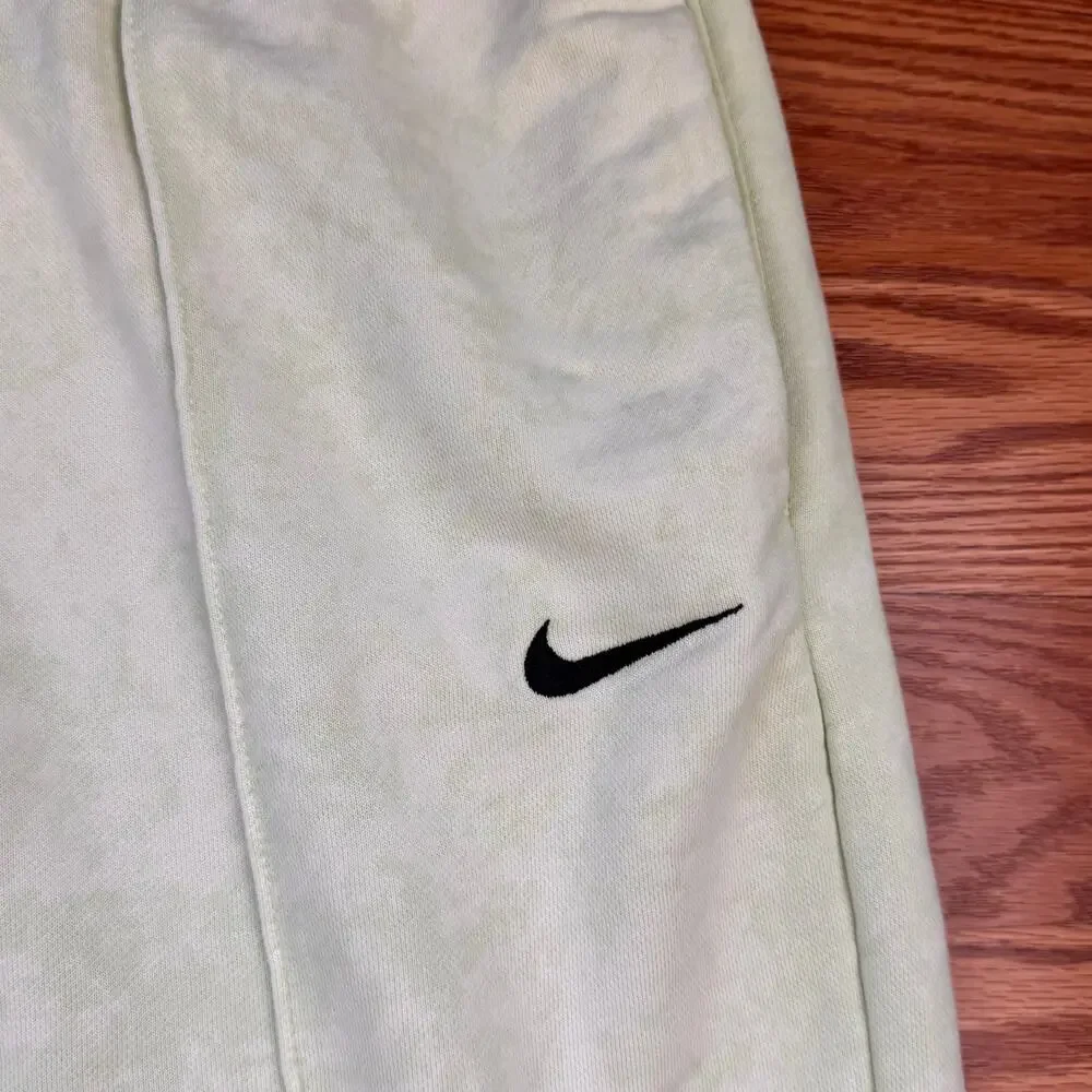 Nike Sportswear Liquid Lemon-Lime Green Acid Washed Fleece Sweatpants Sz XL